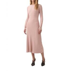 NEW AJE. lia knit midi dress in blush pink